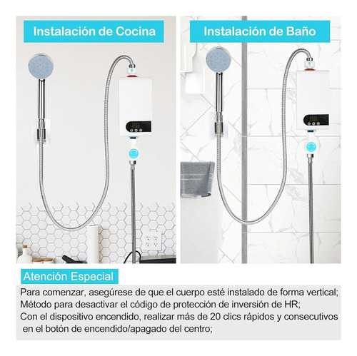 Aquecedor De Água Elétrico Instantâneo Com Ajuste De Toque
