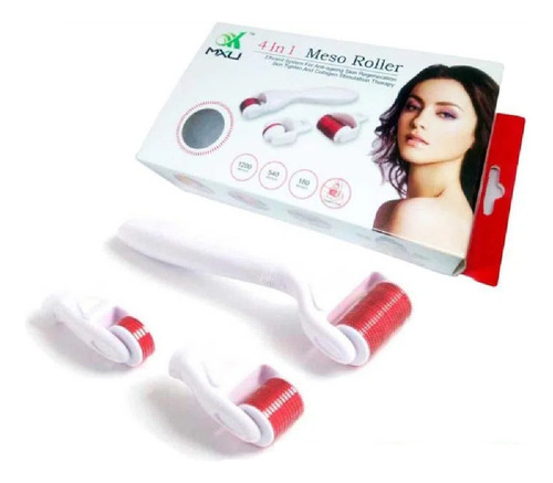 Derma Roller Rodillo Facial Microagujas Regenera 4 En 1