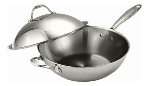 Cooks Standard Wok Con Tapa Estilo Domo De 13  (33 Cm) De