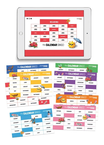 Imagen 2 de 5 de The Calendar Bingo Juego De Mesa Educativo En Inglés
