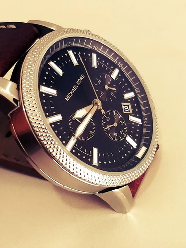 Relógio Michael Kors Cronógrafo Masculino Italiano = Seiko