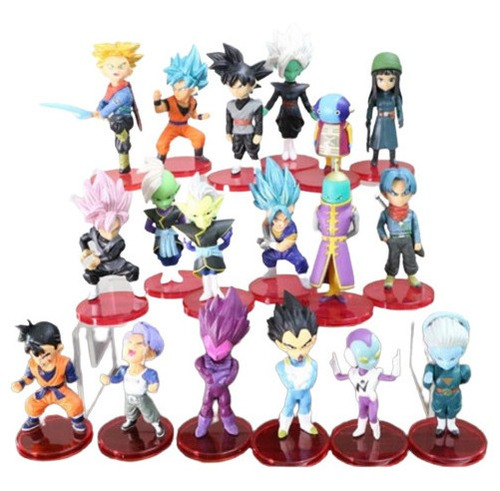Boneco Dragon Ball Miniatura Goku Gogeta Android Db 18 Peças