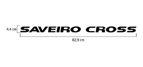 Faixa Tampa Traseira Saveiro Cross 2014 Adesivo Prata