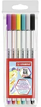 Comprar Stabilo Premium Fibre-tip Pen Pen 68 Brush - Cartera De 6 - 