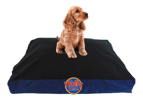 Cama Colchón Lavable Para Mascotas Mediano Color Azul Oscuro