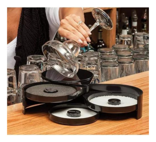 Labiador Bordeador Escarchador De Copas Vasos 3 Puestos Bar