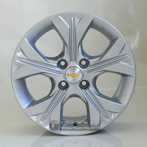 Rodas De Liga Leve Chevrolet Onix Celta Aro 17 4x100 ( Jogo) Cor Prata
