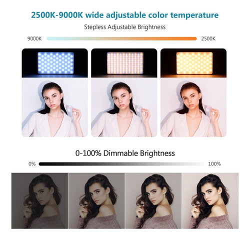 . Lámpara De Fotografía Andoer St120 Pocket Led Video Light
