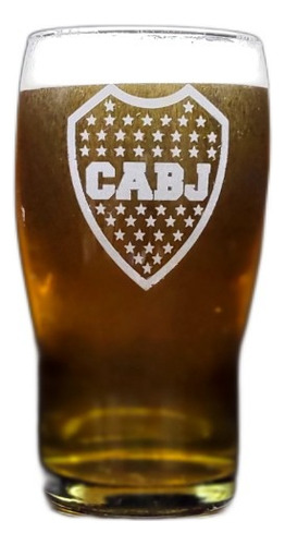 Pinta Cerveza Grabado Escudo De Futbol  Elección Con Estuche