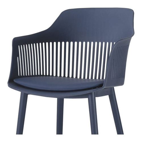 Cadeira Polipropileno Marcela Azul Marinho D'rossi Desenho do tecido Liso