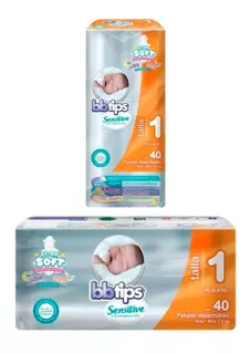 Pañales Bbtips Sensitive Talla 1 Recién Nacido Unisex 40pz