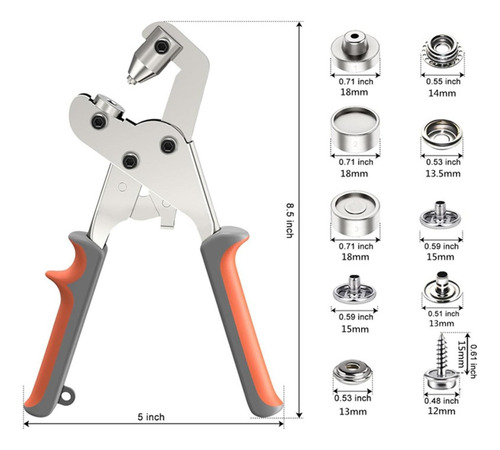 Snap Fastener Tool Tool Kit Multipurpose Metal Handheld