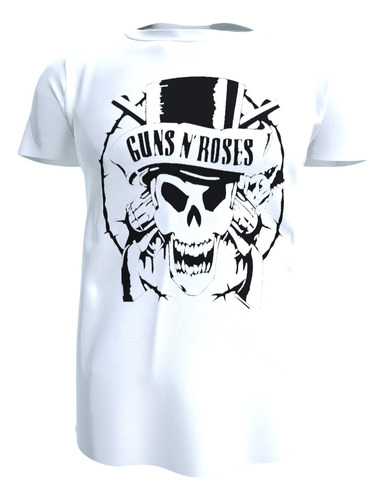 Polera Diseño Guns And Roses (negro), Unisex Poliester