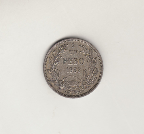 Moneda Chile 1 Peso 1932 Plata (c85)