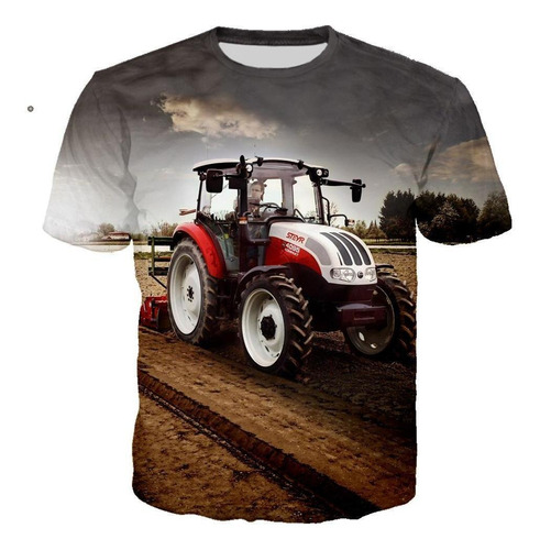 Camiseta De Tractor Con Estampado 3d