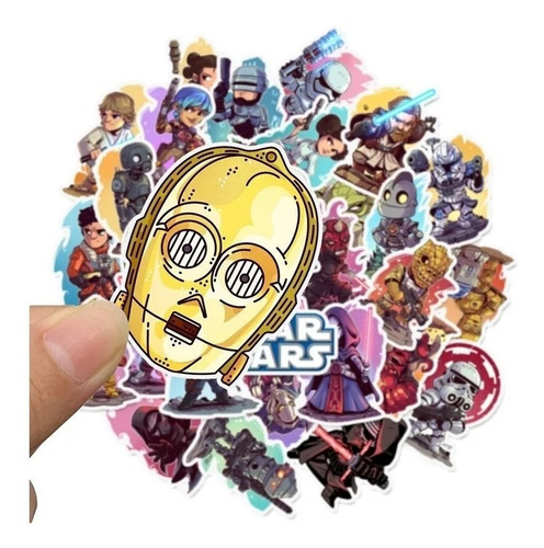 Imagen 3 de 6 de Star Wars - Set De 50 Stickers / Calcomanias