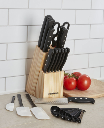 Set De 22 Cuchillos De Acero Inoxidable De Alto Carbono Sin