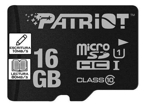 Imagen 2 de 3 de Memoria Micro Sd 16gb Clase 10 Patriot LX Series