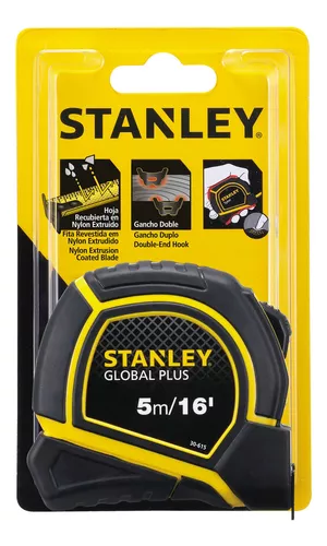 Flexómetro 5 Metros Stanley 30 615 Negro Con Amarillo