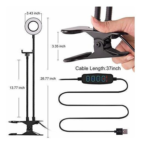 Anillo De Luz Para Selfie Con Soporte Para Teléfono