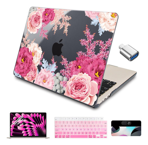 Cissook Funda Floral Para Macbook Air De 15 Pulgadas  Versi.