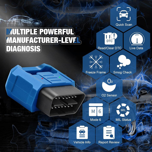 Obd2 Scanner Bluetooth, Lector De Código De Automóvil Con Ap
