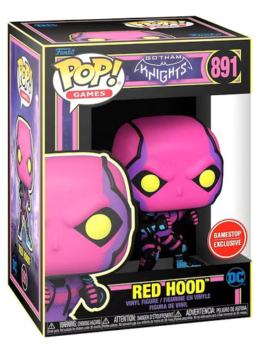 Funko Pop Gotham Knights Red Hood Blacklight Exclusivo 