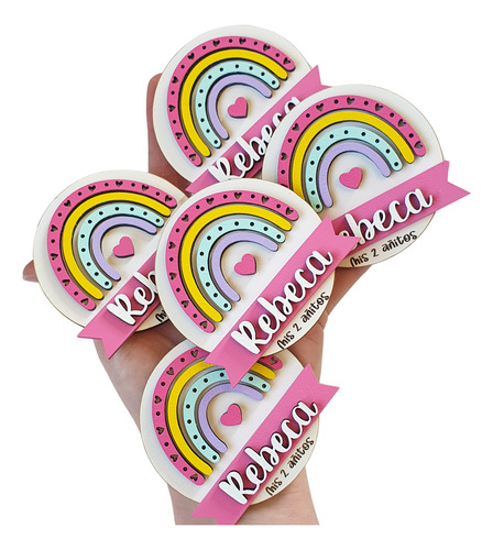 Souvenir Personalizado Iman Arcoiris X15