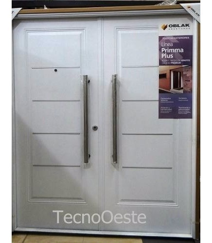 Aberturas Porton Puerta Doble Oblak Blanca 1719b Inyectada