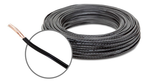 Imagem 3 de 8 de Fio Caixa Som 2x1,00mm Preto 100m