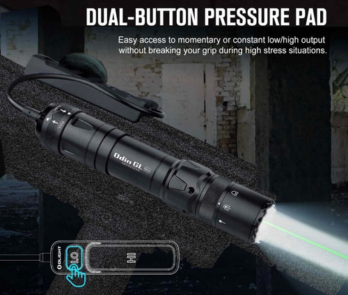 Olight Odin Gl Mini Con Laser Verde Y Riel Picatinny