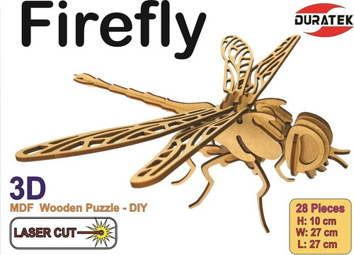 12- libélula rompecabezas de madera en 3D Jigsaw 9pcs 