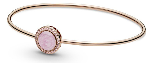 Pulsera Con Brazalete Crystal Swirl Moments Colors, Rosa 925