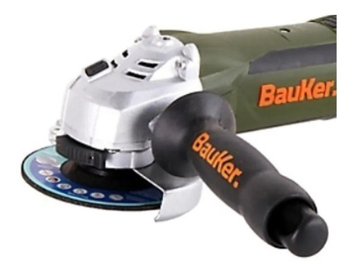 Esmerilhadeira angular verde Bauker AG115E 60 Hz 1010 W 220 V + acessório