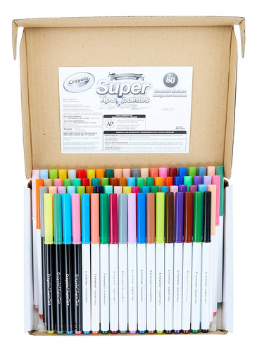 Rotuladores Crayola Supertips Lavables, 80 Unidades, Ahora