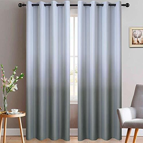 Yakamok Gris Ombre Cortinas Cuarto Oscuros Paneles De M73zk