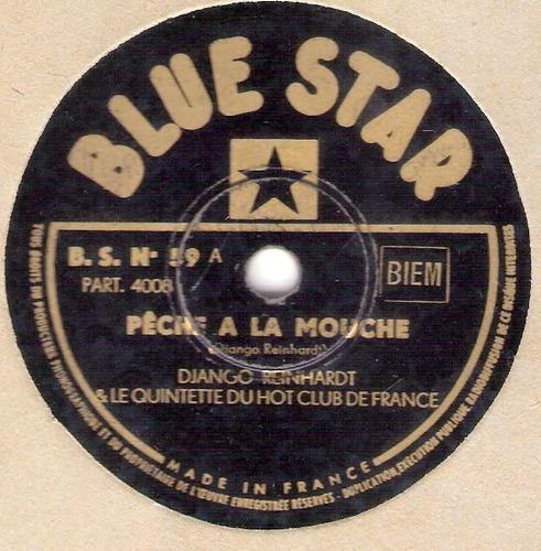  Django Reinhardt:peché A La Mouche-minor Blues/78 Bluestar 