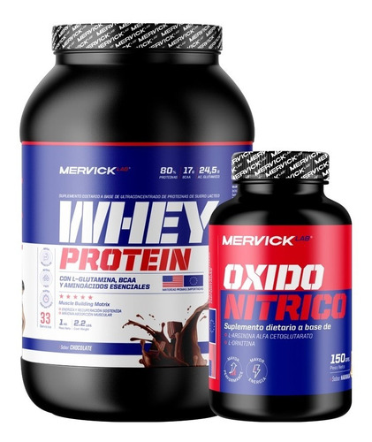 Whey Protein 1kg + Oxido Nítrico 150g Mervick