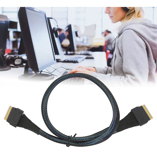 Cabo De Transmissão De Dados Slim Sas Sff8654 8i Para Sff865
