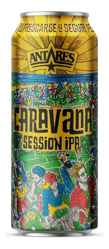 Antares Caravana Session Ipa cerveza dorada lata 473ml