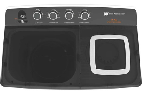 Lavadora Semiautomática White-westinghouse, Doble tina, capacidad 25 Kg. Mod. Wwxctt332009 Color Blanco