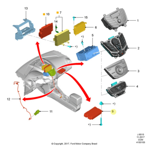 Modulo Proces Cent Sistema Conect Ecosport Focus New Fiesta