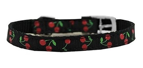 Mirage Pet Products Cherries Nylon Dog Collar With Classic B