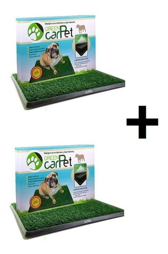 2 Tapetes Sanitarios Green Carpet Grass Entrenador Perro Gde