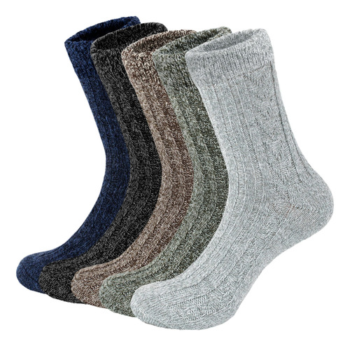 Calcetines De Lana For Mujer 5 Pares Calcetines Cálidos De