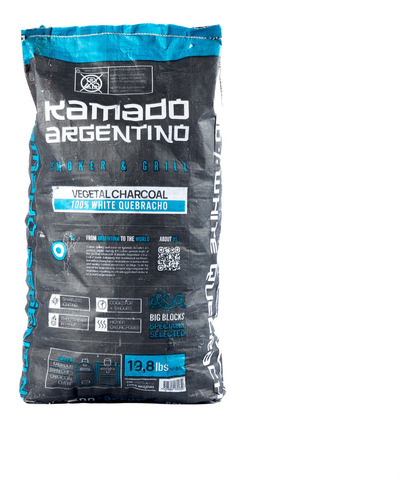 Carbón Vegetal 8kg Kamado Argentino