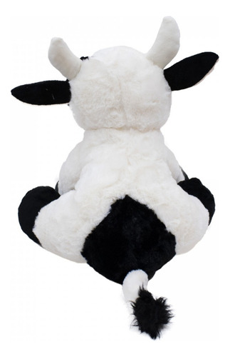 Vaca Branca Manchas Pretas 32cm - Pelúcia