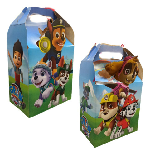 Paw Patrol Cajas Dulceras Tridimensionales 3d 20 Niños 