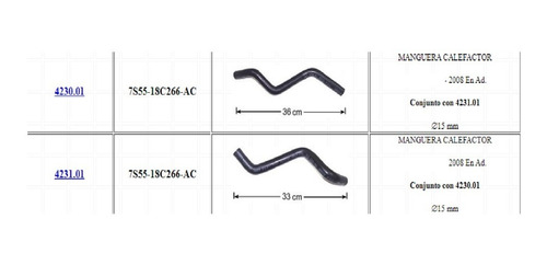 Kit Mangueras Calefactor Ford Ka 2008 Al 2014