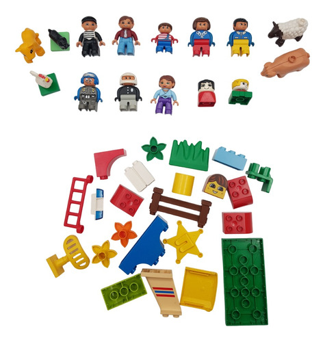 Lote #9 Figuras Y Bloques Lego Duplo Aleatorio 30 Pz Aprox